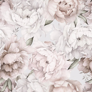Vintage Peony Wallpaper in Blush
