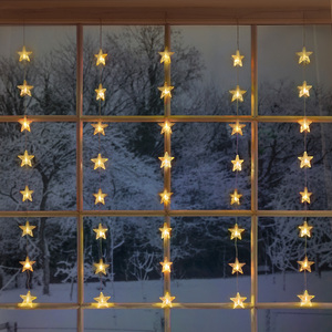 Christow 40 LED Star Christmas Curtain Lights