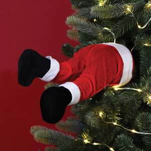 Santas Kicking Tree Legs Decoration
