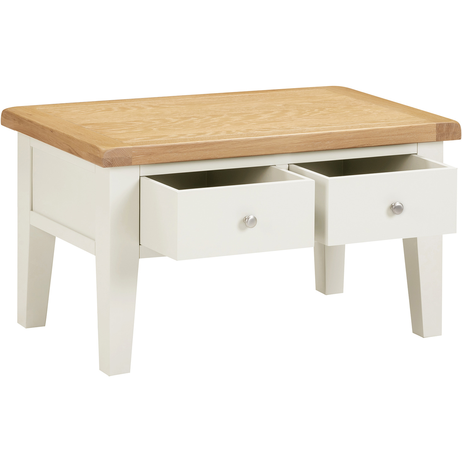 Windsor 2 Drawer Coffee Table Fully Assembled - Ivory
