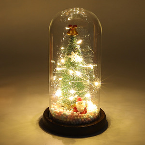 Lifeideas LED Glass Dome Christmas Tree Tabletop Decoration