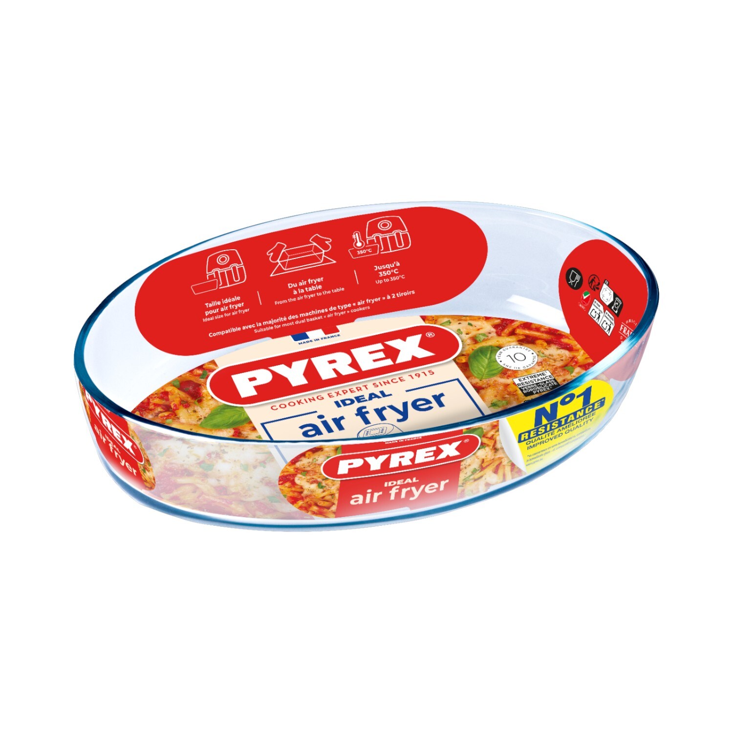 Pyrex Air Fryer Glass Dish - Clear / Oval