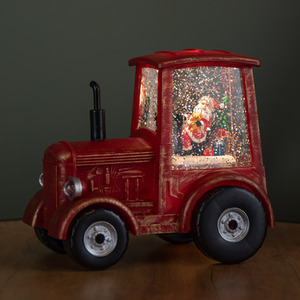 Light up Christmas Tractor Water Spinner with Santa