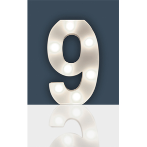 3D LED Number Signs - 9