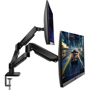 Dual Monitor Arm Desk Mount Gas Spring Stand 13-32 Inch Screens