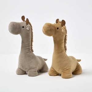 Luxury Fabric Giraffe Doorstop Set of 2