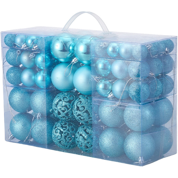 100-Piece Hanging Christmas Bauble Ornaments for Tree Decoration
