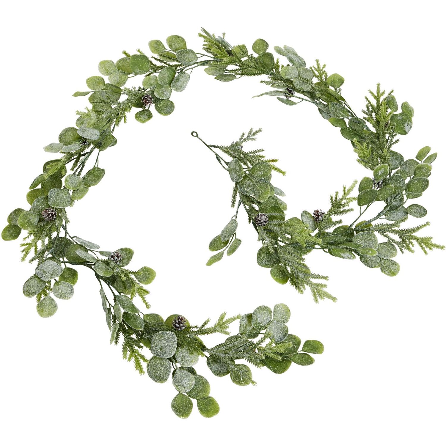 Winter Elegance Pine And Eucalyptus Garland - White