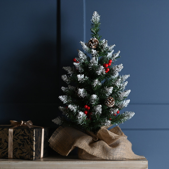 Prelit Berry and Cone Table Tree