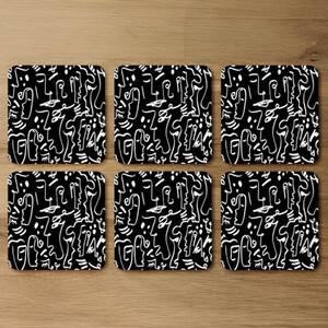 Geometric Shapes Repeating Designer Coaster Set
