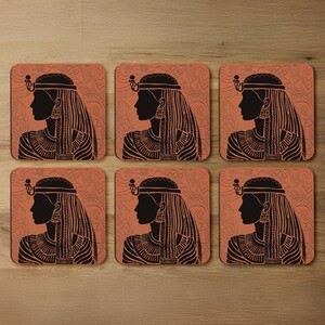 Egyptian Women On Orange Coaster