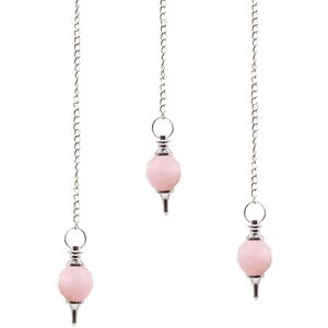 Facted Gemstone Pendulum Rose Quartz