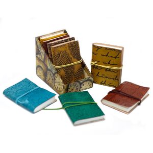 Mini Assorted Leather Notebook 1 piece MultiColor