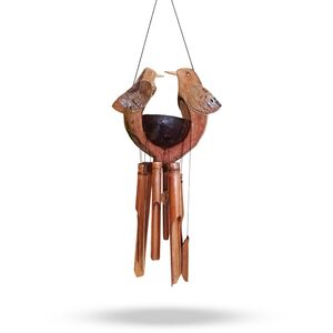 Bamboo Windchime Natural finish Husband  Wife