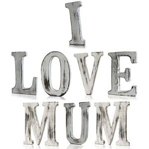 Shabby Chic Letters I LOVE MUM (8)