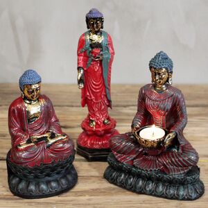 Antique Buddha Devotee Candle Holder