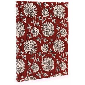Cotton Bound Notebooks 96 pages Burgundy Floral
