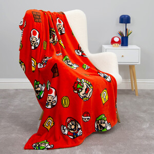 Super Mario Here We Go Again Throw