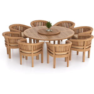 Bordeaux Teak Garden Dining Table and 8 Seat Chair Set