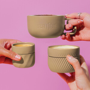 La Cafetire 3pc, Family Mug Set, 380ml, 200ml, 100ml