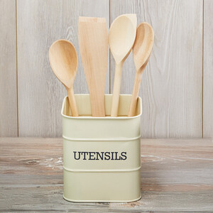 Living Nostalgia Antique Cream Utensil Pot