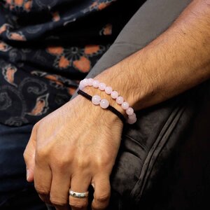 Rose Quartz Double Power Gemstone Bracelet - Healing  Wellness