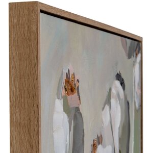 Silvra Hand Painted Canvas in Frame - Organic Textured Wall Art