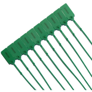 20 Tamper Proof Security Tags - GREEN