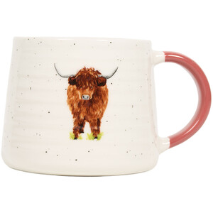 Highland Cow Large Ribbed Mug