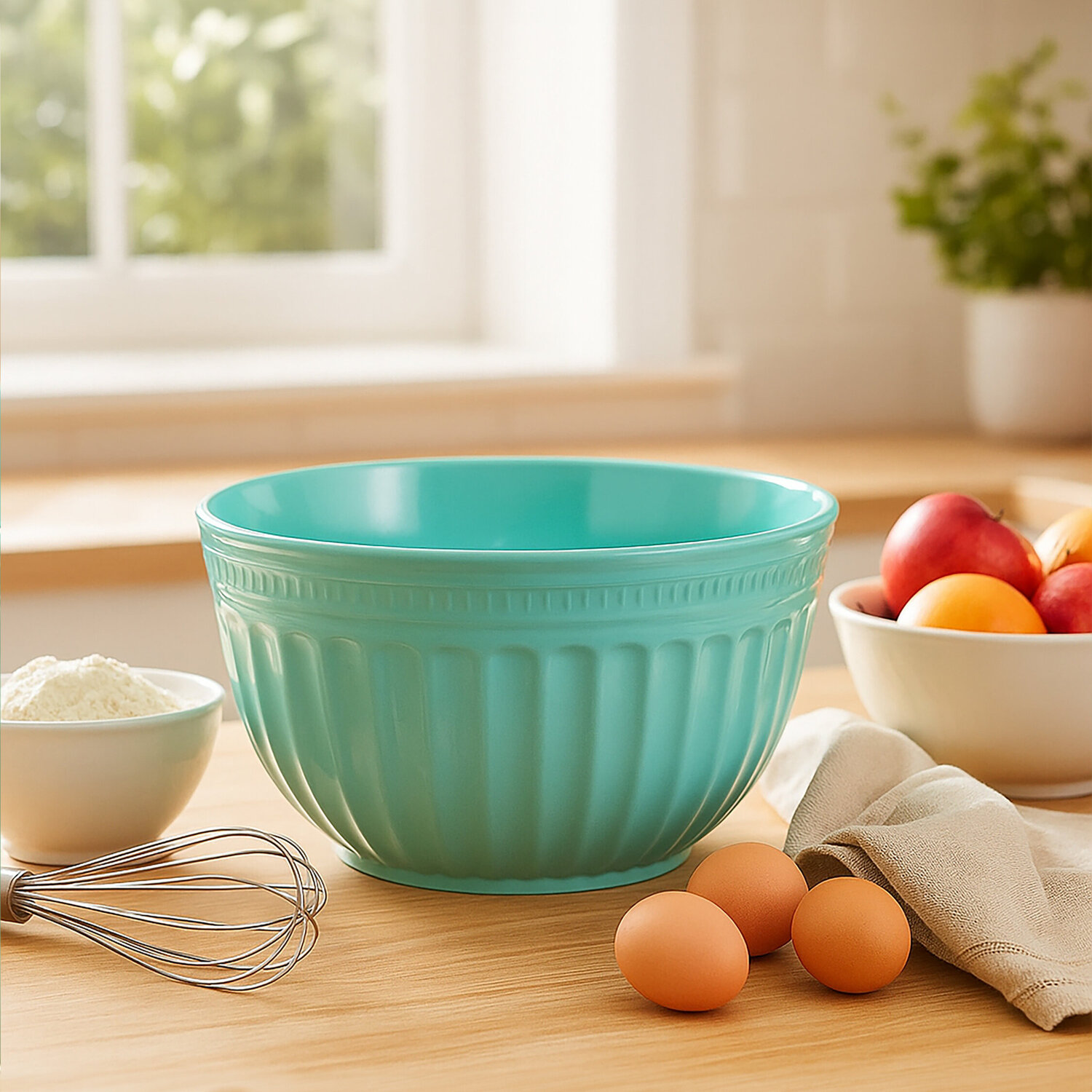 Alden Melamine Extra Large Green Mixing Bowl - Green