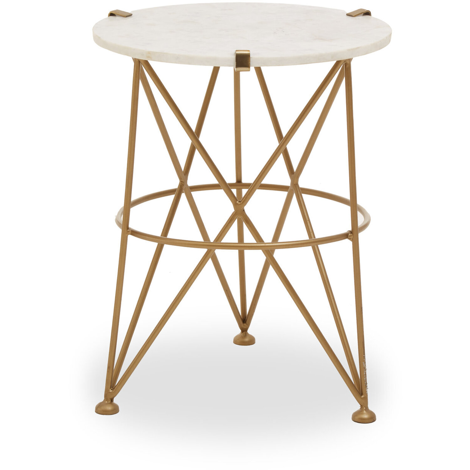 Rabia Angular Accent Table - Gold