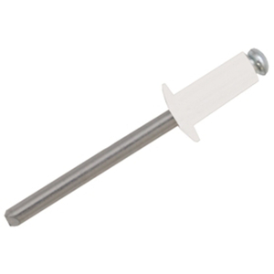 Jrp Riveting Products 4.8 x 30mm Aluminium/Steel Dome Head Rivets RAL 9016 JRPCLASD4830WH Box of 250