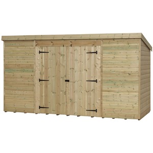 Empire 5000 10x6 Pent Garden Shed with a Central Double Door