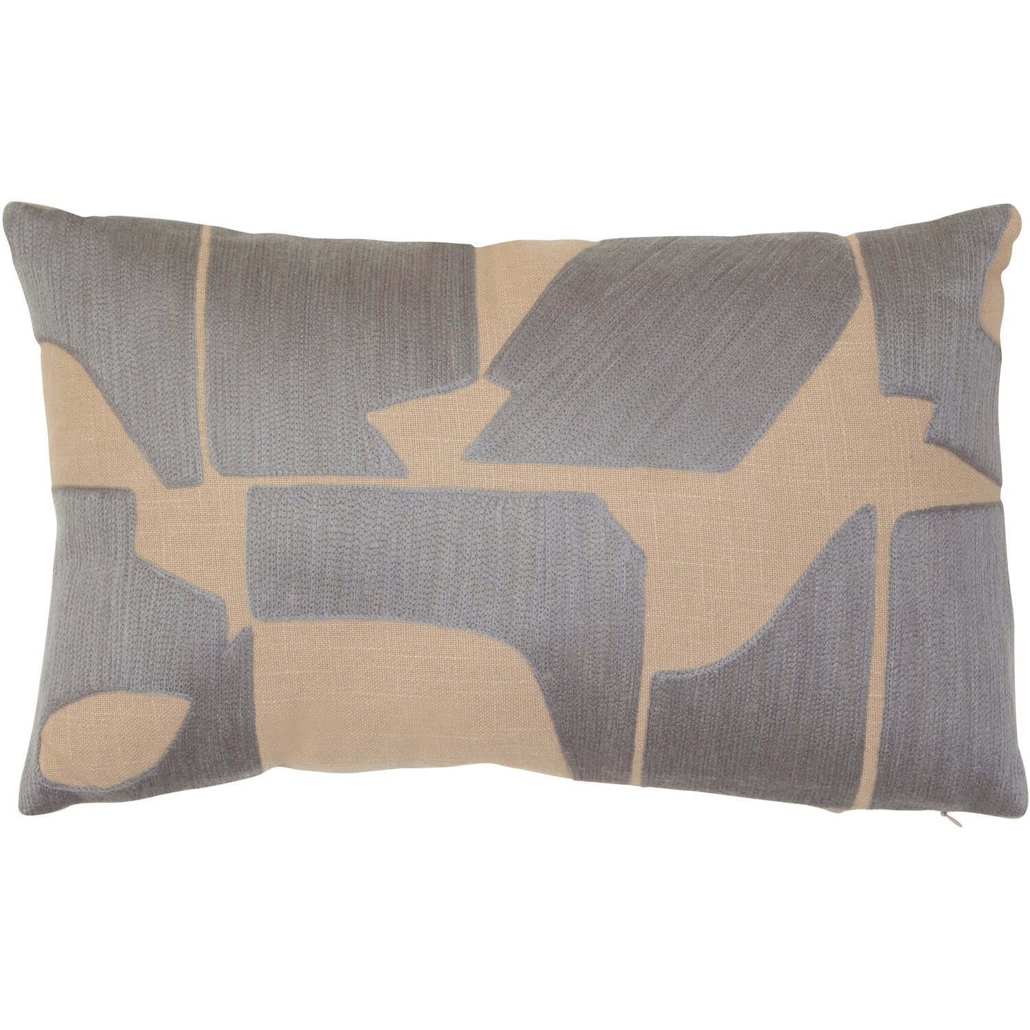 Bosie Ozella Natural And Grey Cushion - Grey