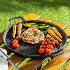 2 Handles Round Griddle - Black