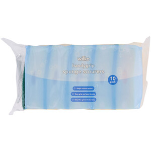 Pack of 10 Handy Grip Sponge Scourers