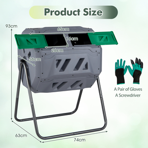Dual Chamber Compost Tumbler