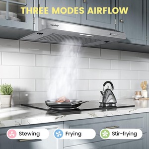 Stainless Steel Under Cabinet Mount Range Hood with 3 Speed Modes