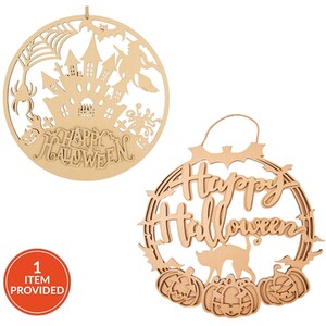 Round Happy Halloween Hanging Sign