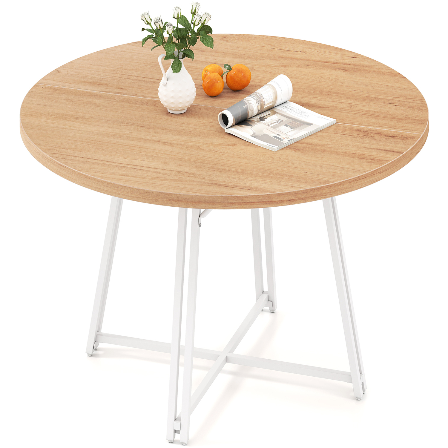 Dining Table Round Kitchen Table - Natural
