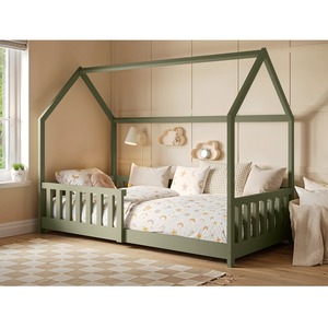 Explorer Single Play House Floor Bed with Rails Wooden