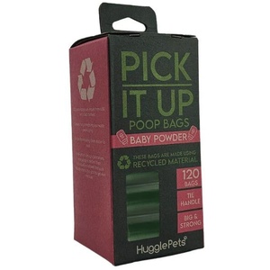 HugglePets Pick It Up Baby Powder Dog Poo Bags - 120pk