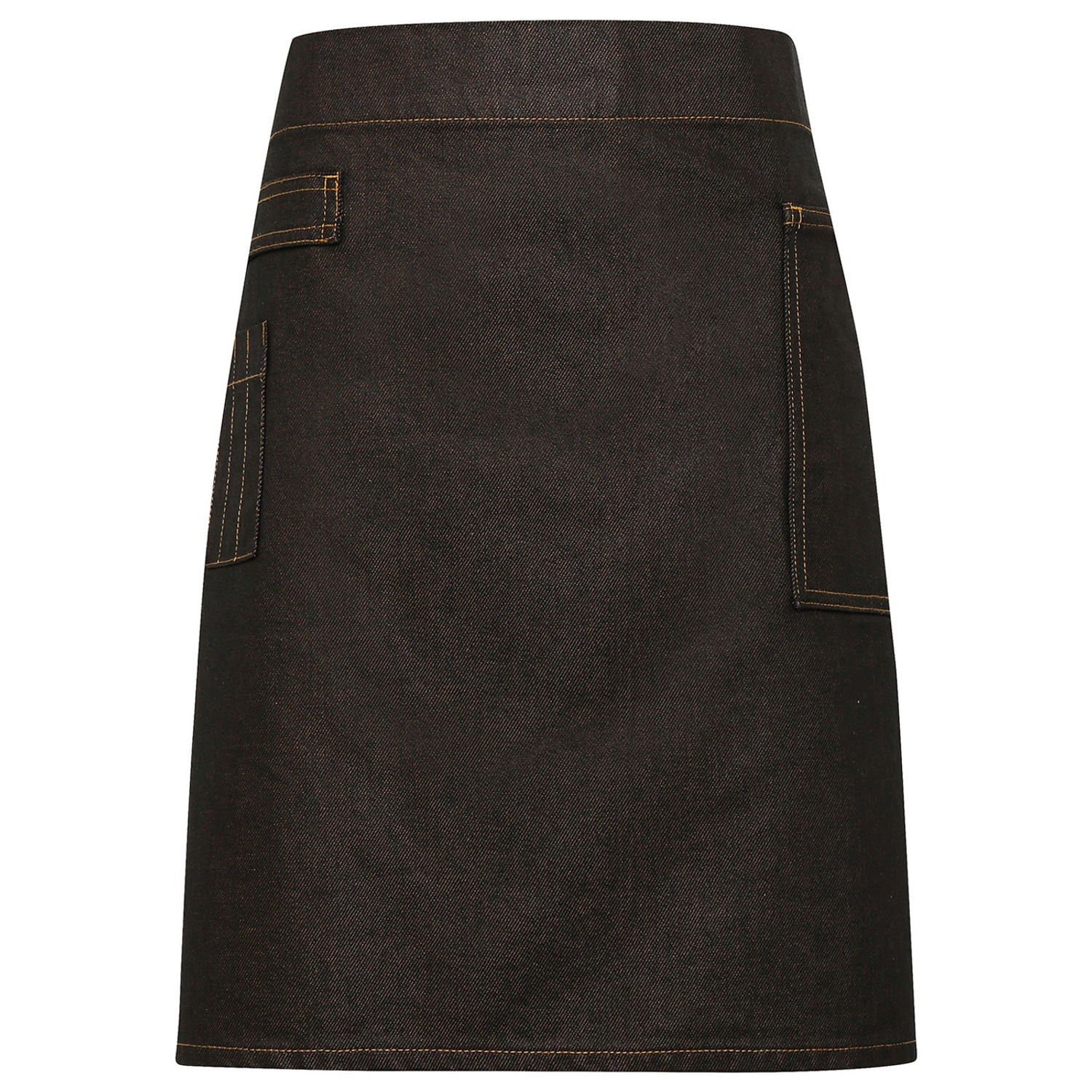 Premier Division Waist Apron - Black/Tan Denim