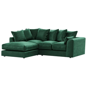 DYLAN Plush Velvet Left Hand Corner Sofa
