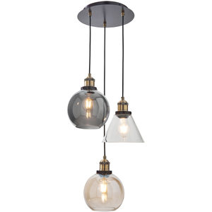Lula 3 Light Industrial Style Ceiling Cluster Pendant