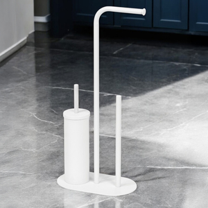 Showerdrape Aspen 3 in 1 Freestanding Toilet Roll & Brush Combo