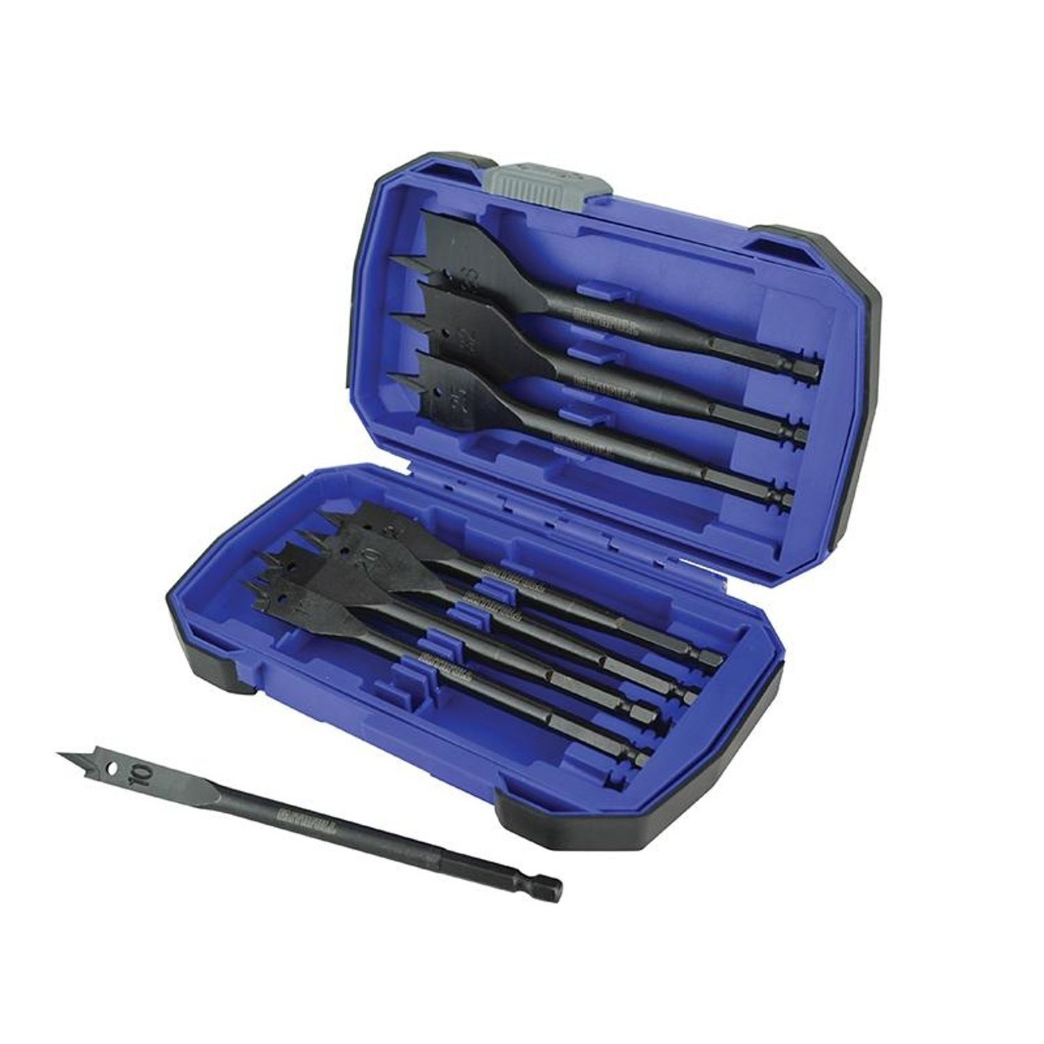 Faithfull Impact Rated Flat Bit Set, 8 Piece - Multi Colour