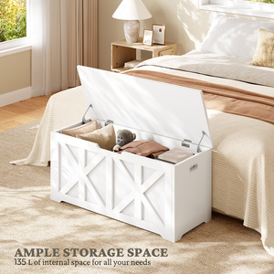 Yaheetech Wooden Storage Bench for Hallway Bedroom