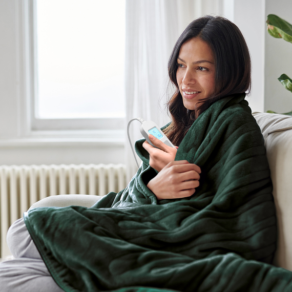 Cosi Home Fleece Electric Heated Throw