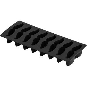8 Ice Cube Tray Black Moustache Tpr